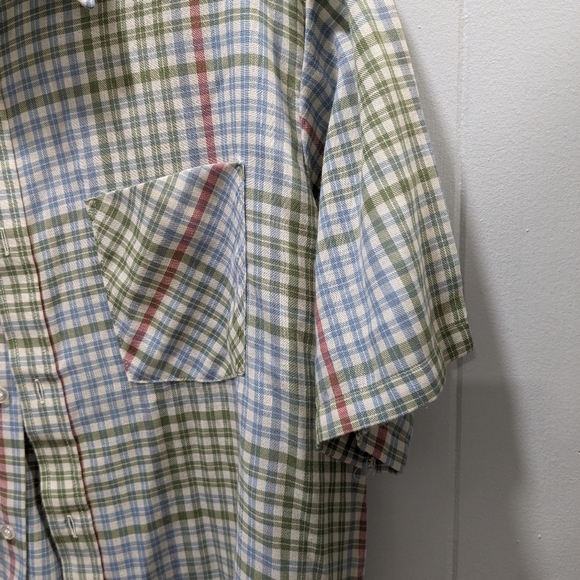 American collection men's casual shirt. Size L. Multi color small check. - Picture 4 of 4